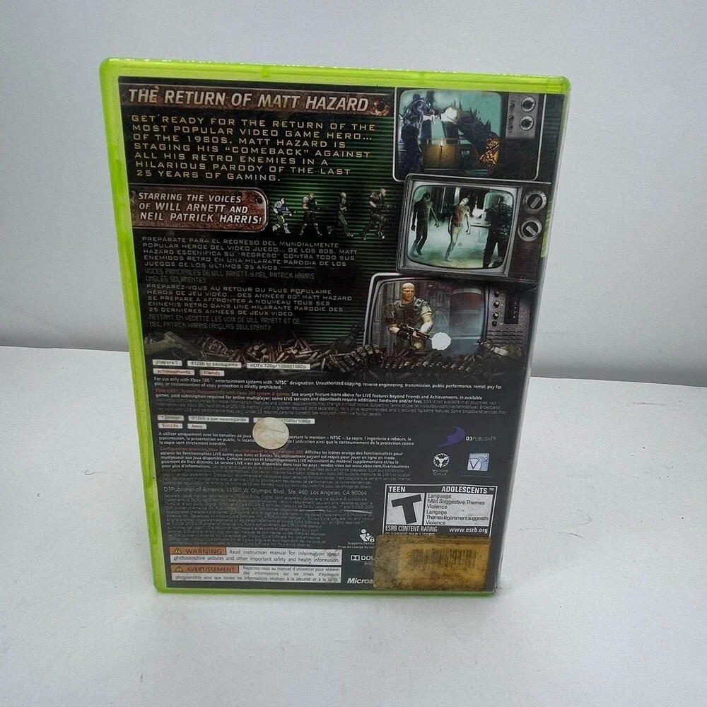 Eat Lead: The Return Of Matt Hazard (Microsoft Xbox 360, 2009) Complete W Manual